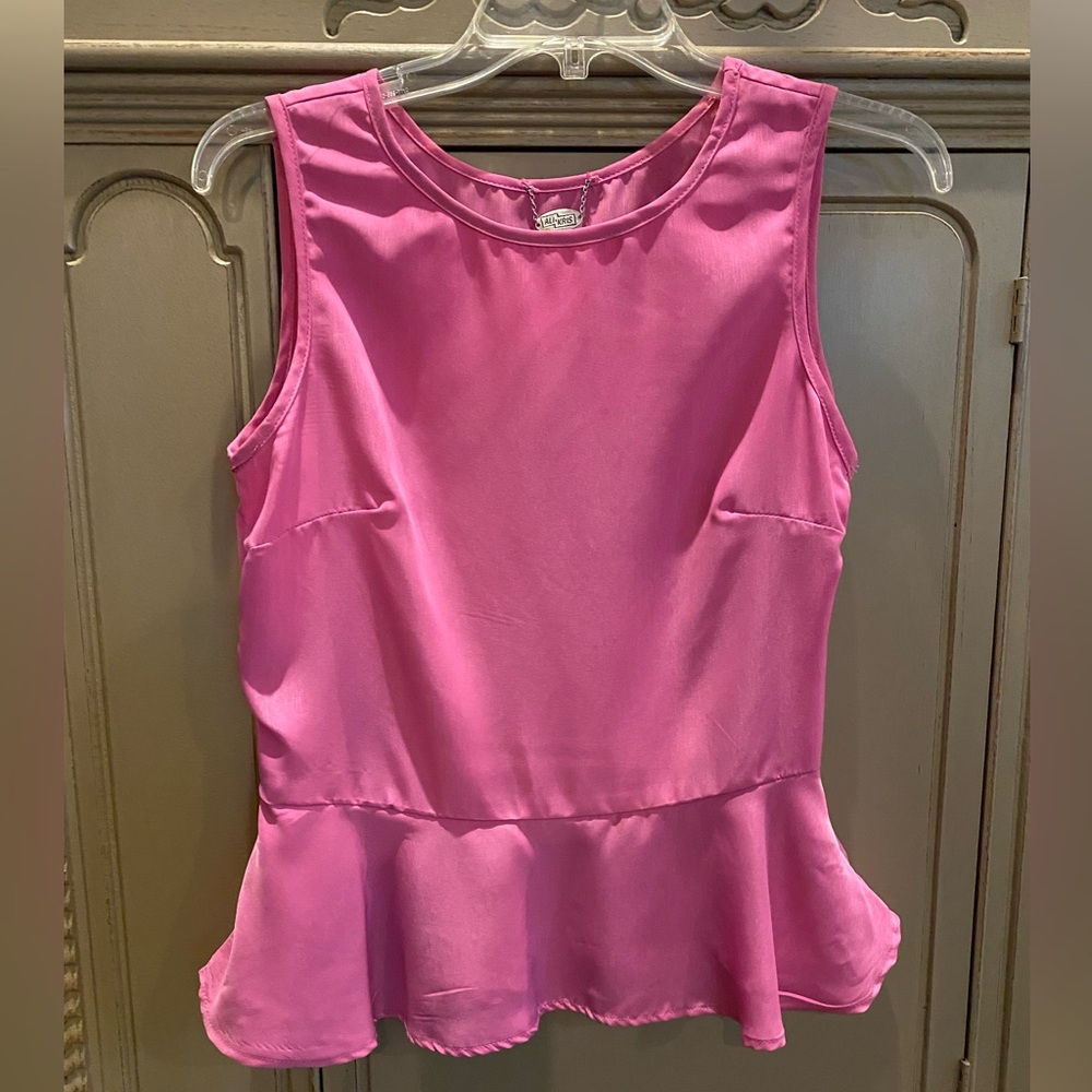 Pink peplum top